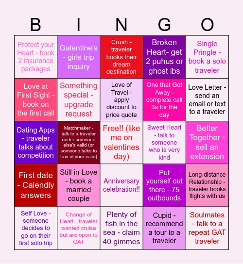 Valentine's BINGO ❤️ Bingo Card