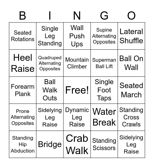 BINGO Card