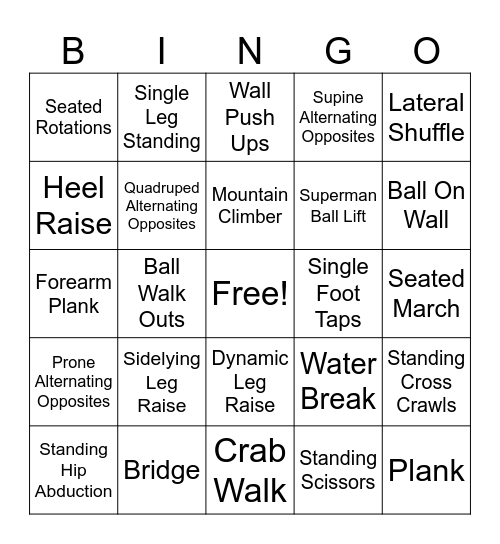 BINGO Card