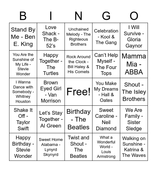 Mom's 80th BINGO Card