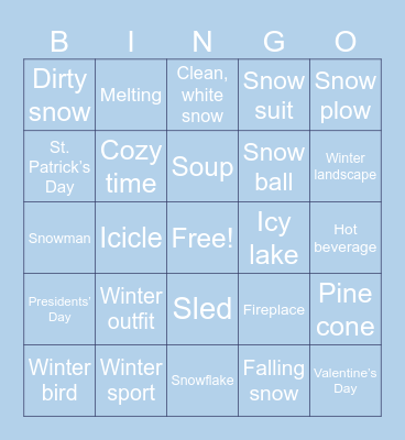 W I N T E R    F U N Bingo Card