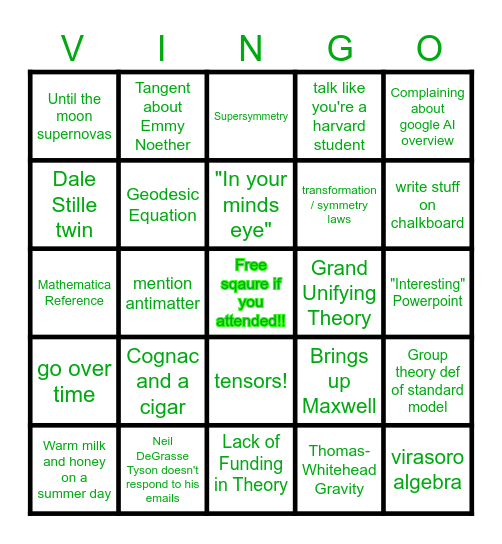 Bingo Card
