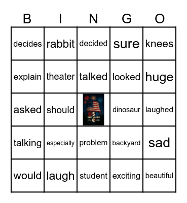Bonus Words #1 Bingo Card