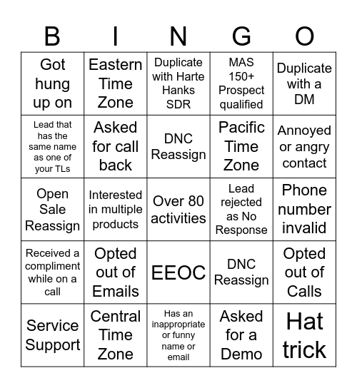 Valentine's S&M Bingo Card