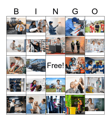 Community Helpers Bingo Card