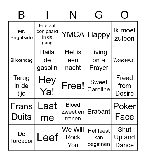 carnaval bingo 2026 Bingo Card