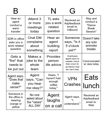 Aimee's Valentine's Bingo Card