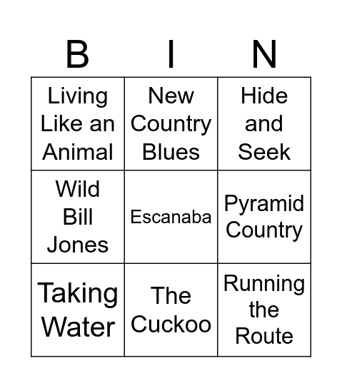 2/13/26 Bingo Card