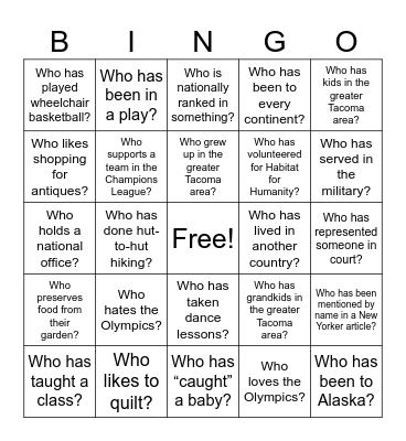 Is Friday the 13 your lucky night? Bingo Card