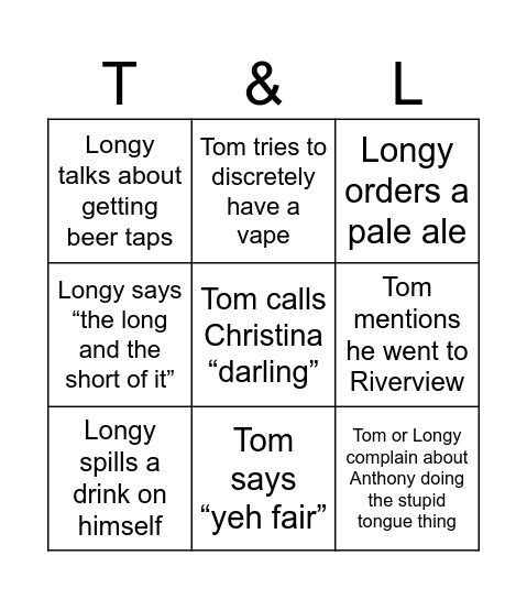 Birthday Bingo Card