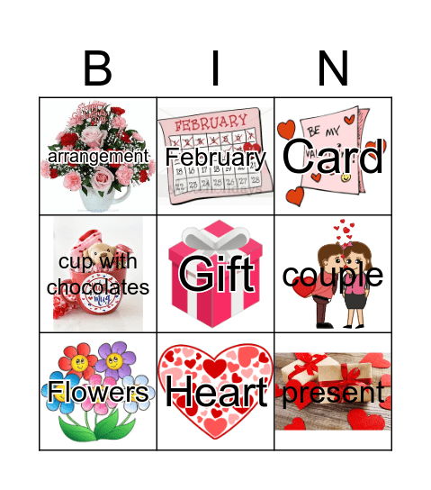 Valentine's Day Bingo Card
