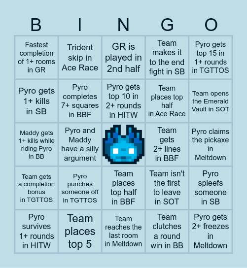 PYROSCYTHE MCC: DOUBLE DATE Bingo Card