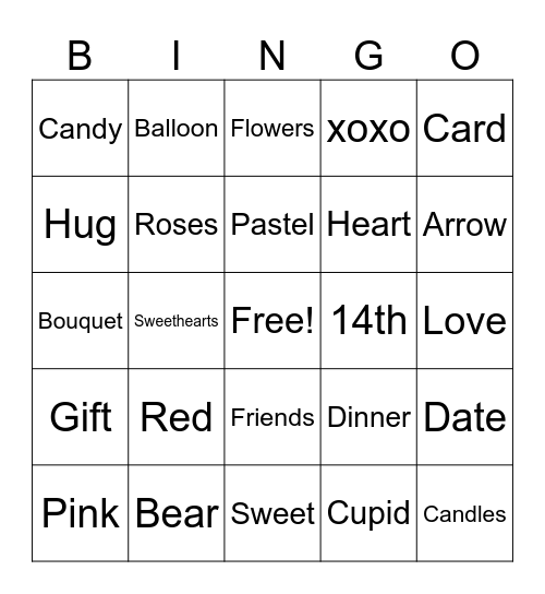 WH Valentines Bingo! Bingo Card