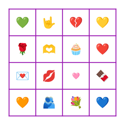 Valentine's Day BINGO Card