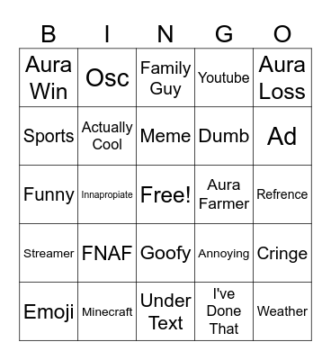 Wth is this Bingo Card
