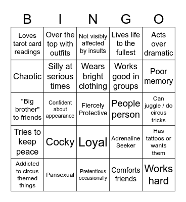 Mollymauk ahh bingo card Bingo Card
