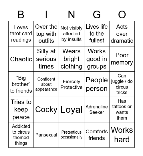 Mollymauk ahh bingo card Bingo Card