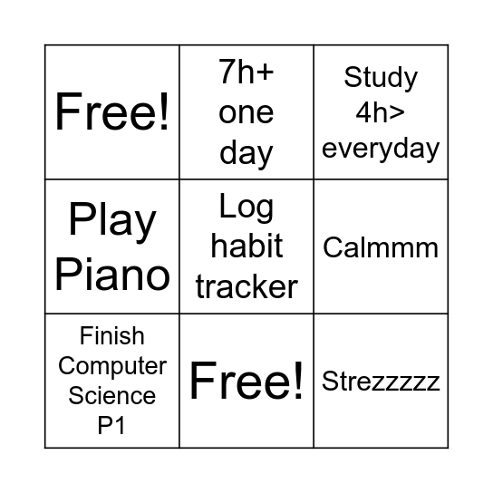 2/14/26-2/21/26 Bingo Card