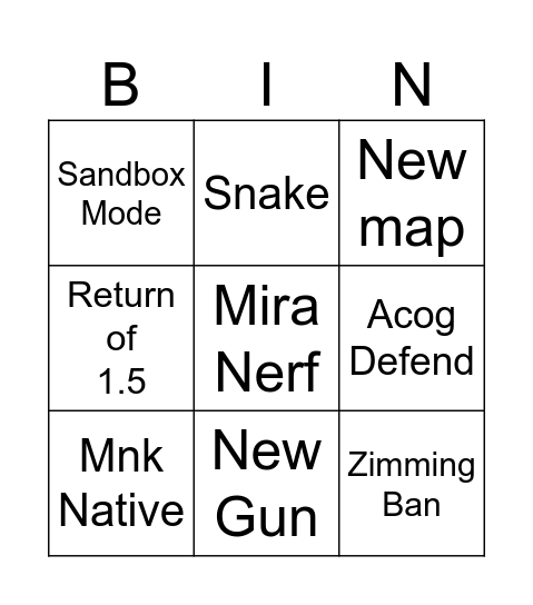 R6 y11 Bingo Card
