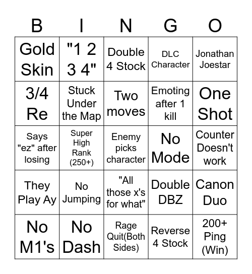 ABA Bingo Card