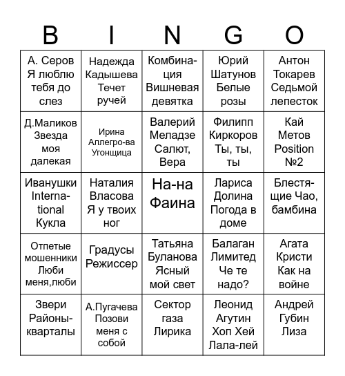 Что за трек Bingo Card