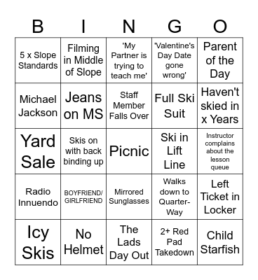 MS BGO Bingo Card