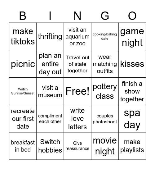 2026 Bingo Card