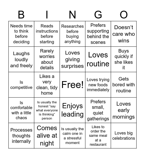 Bingo Card