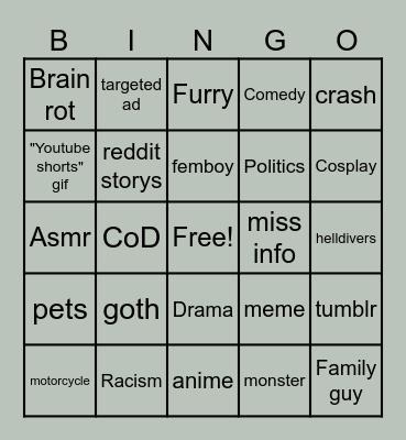 insTA Bingo Card