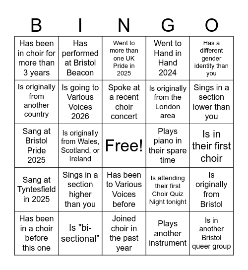 Good Luck Babe! Bingo Card