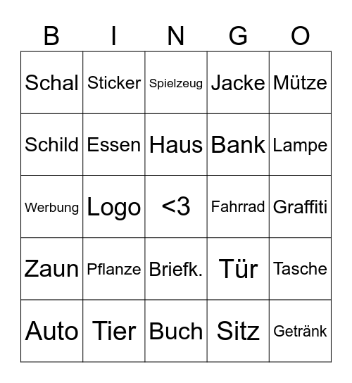 Valentinstag Photo Bingo Card