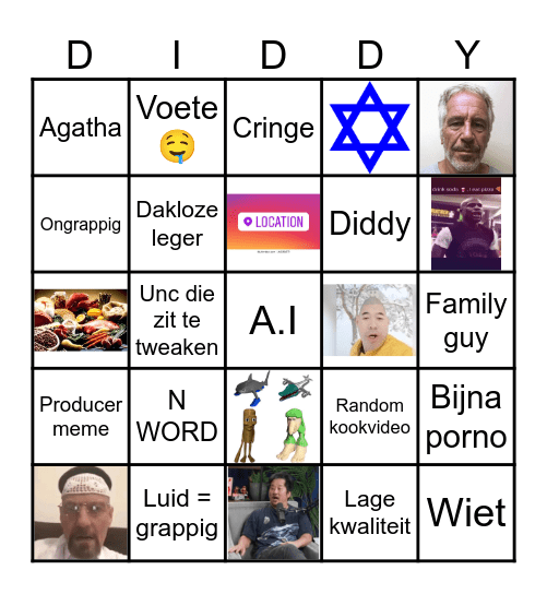 Reels bingo Card