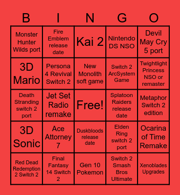 Direct Bingo Card