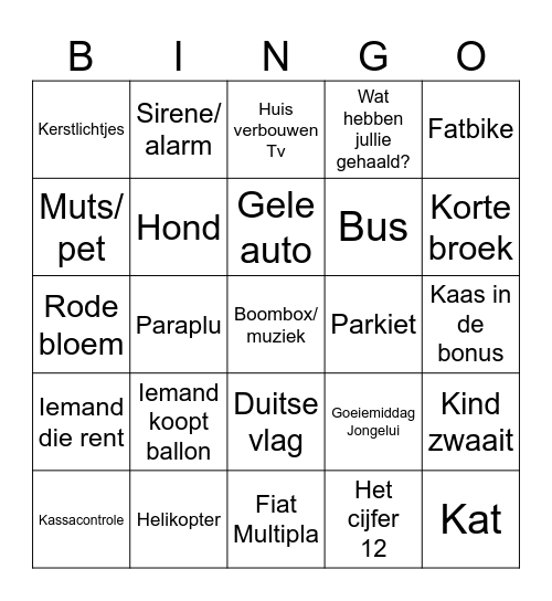 Bingo Card