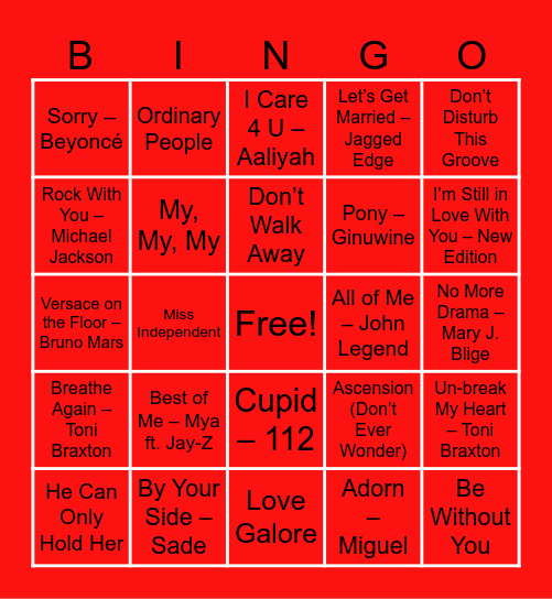 R&Bingo Card