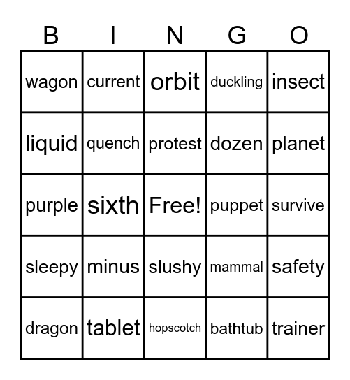 BINGO! Bingo Card