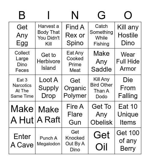 Ark Bingo Card
