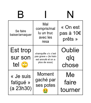 Saint-Valentin Paris 2026 Bingo Card