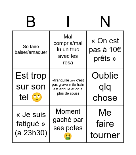 Saint-Valentin Paris 2026 Bingo Card