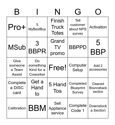 Valentines Bingo Card