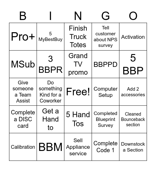 Valentines Bingo Card