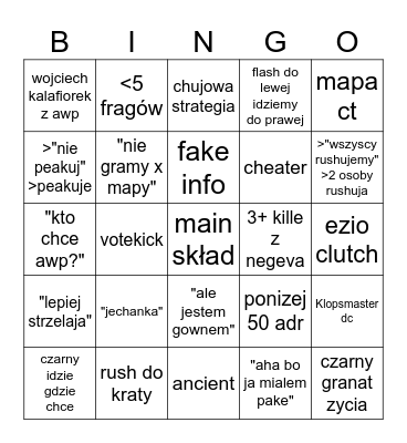 cs2 bingo Card