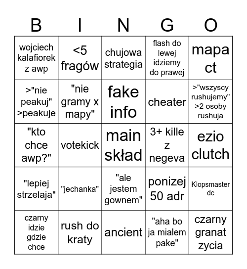 cs2 bingo Card