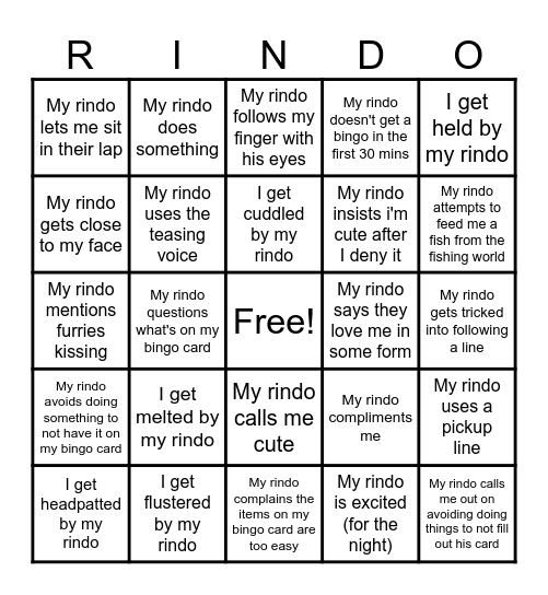 ♡ Rindo ♡ Bingo Card