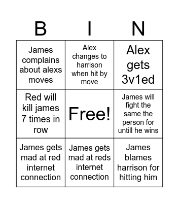 JJS bingo Card