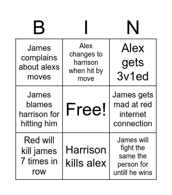 JJS bingo Card