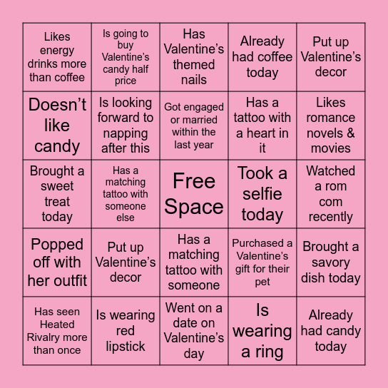 Find a Gal Who... Bingo Card