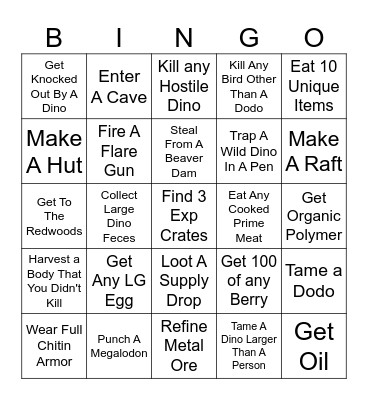 Ark Bingo Card