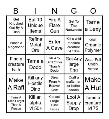 Ark Bingo Card