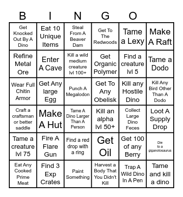 Ark Bingo Card